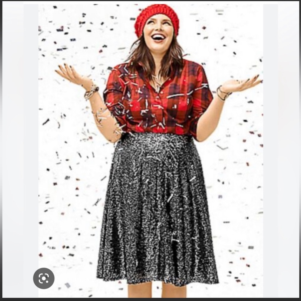 Lane Bryant sequin sparkle midi skater skirt 22/24 ✨✨